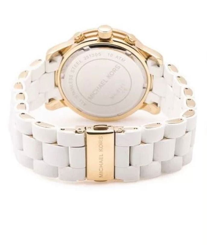RELOJ MICHAEL KORS MUJER ANÁLOGO RUNAWAY BLANCO DORADO - 3