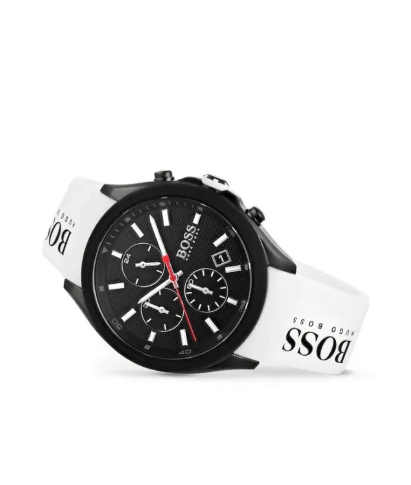 RELOJ HUGO BOSS HOMBRE ANÁLOGO VELOCITY BLANCO NEGRO - 4