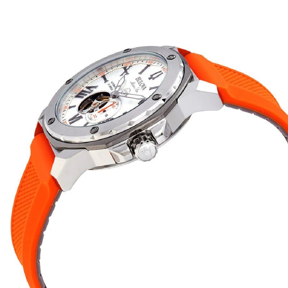 RELOJ BULOVA MARINE STAR AUTOMATICO NARANJA - 3