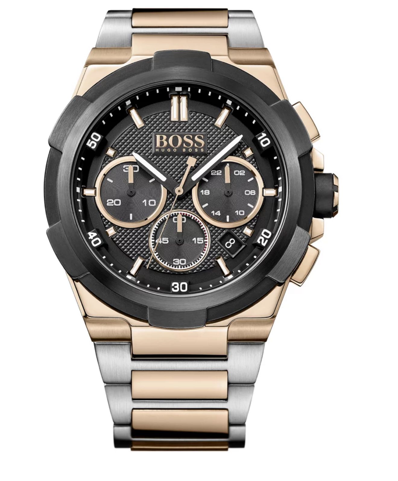 RELOJ HUGO BOSS SUPERNOVA ORO ROSA Y NEGRO - 1