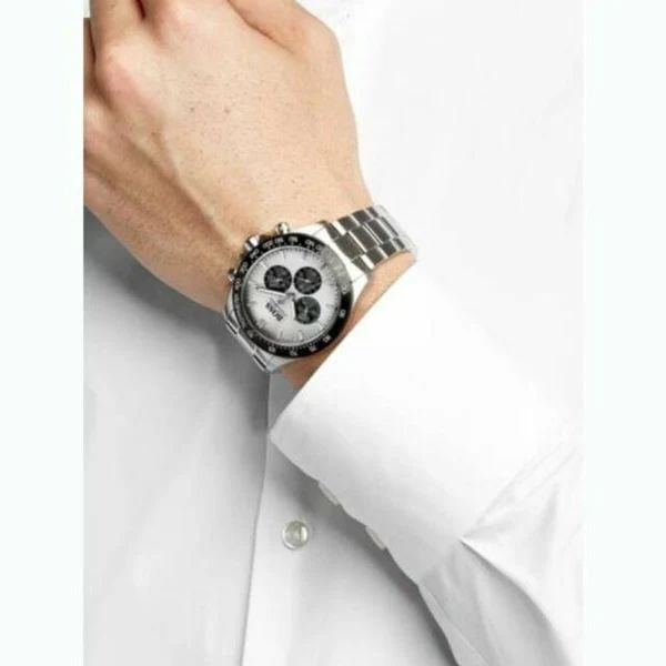 RELOJ HUGO BOSSS IKON FONDO BLANCO ACERO INOXIDABLE - 4