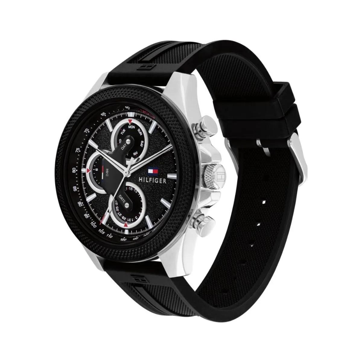 RELOJ TOMMY HILFIGER CLARK NEGRO SILICONA - 2
