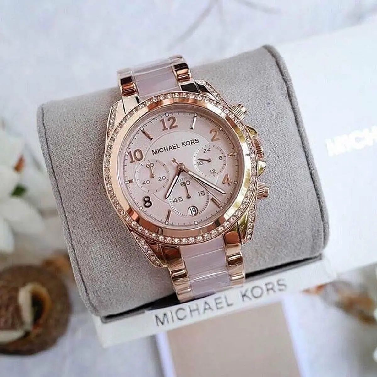 RELOJ MICHAEL KORS ORO ROSA CON CRISTALES ACERO INOXIDABLE - 6