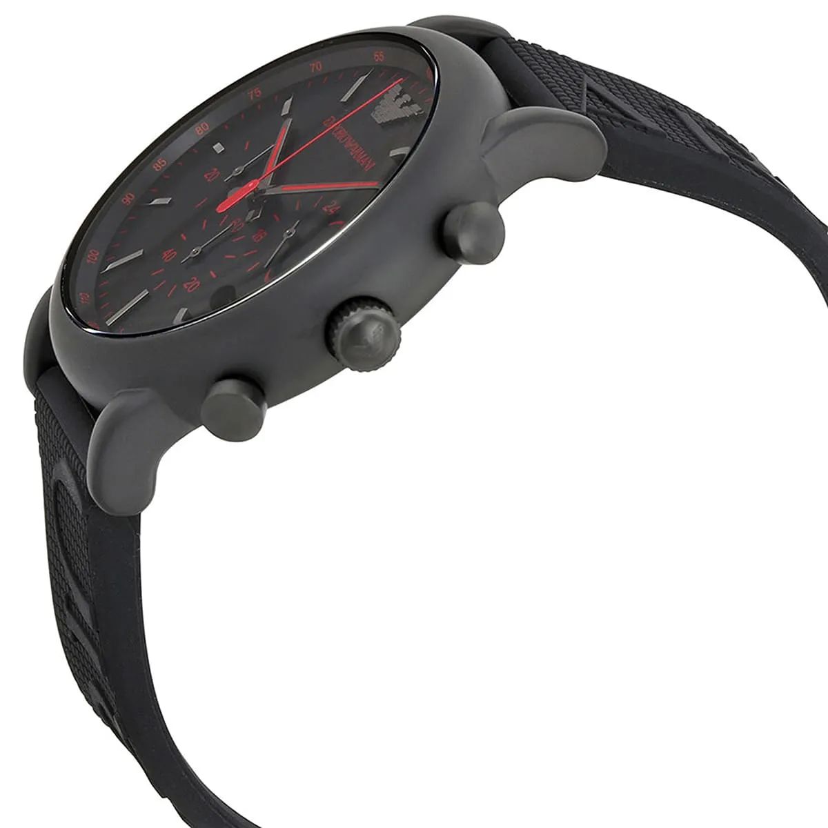RELOJ EMPORIO ARMANI NEGRO CORREA DE SILICONA - 3