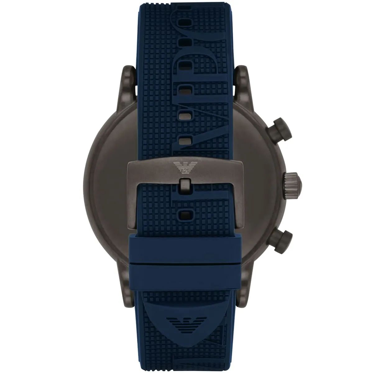 RELOJ EMPORIO ARMANI AZUL CRONOGRAFO CORREA SILICONA - 2
