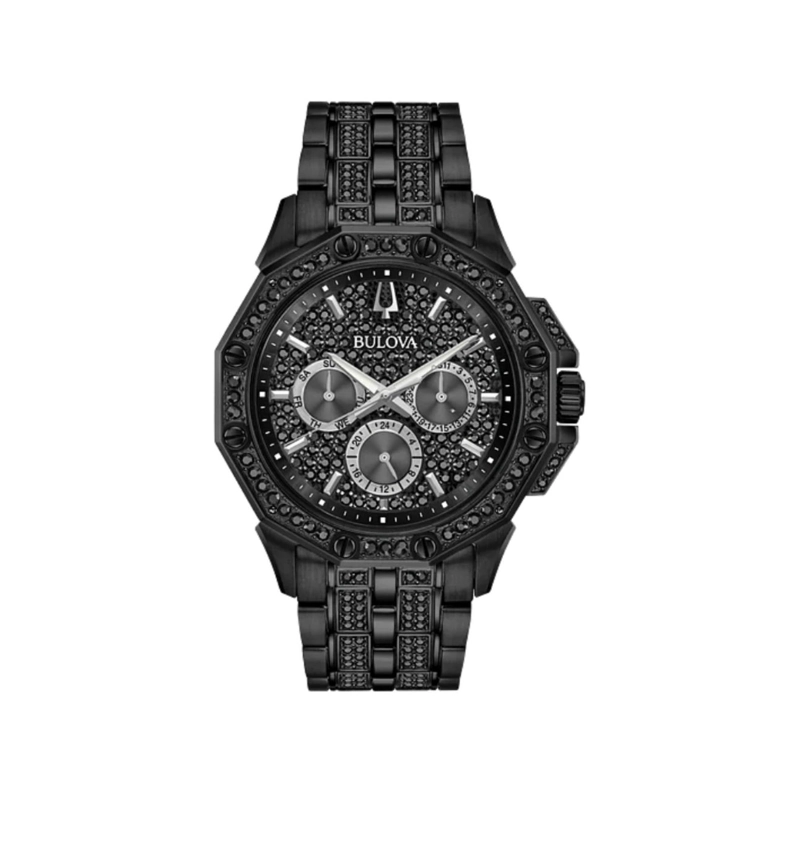 BULOVA OCTAVA BLACK DE CRISTALES CRONOGRAFO - 1