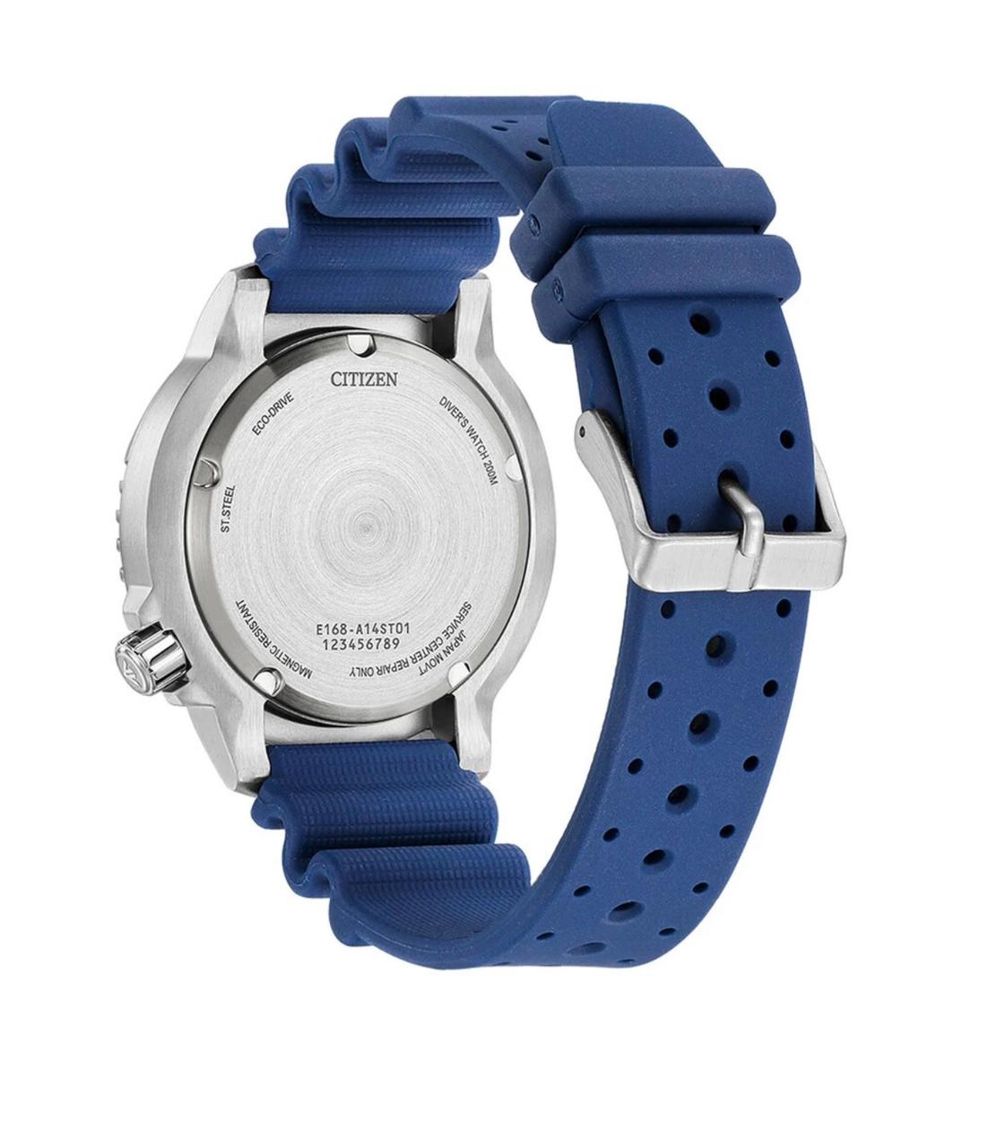 CITIZEN PROMASTER DIVER SOLAR CORREA SILICONA AZUL - 2