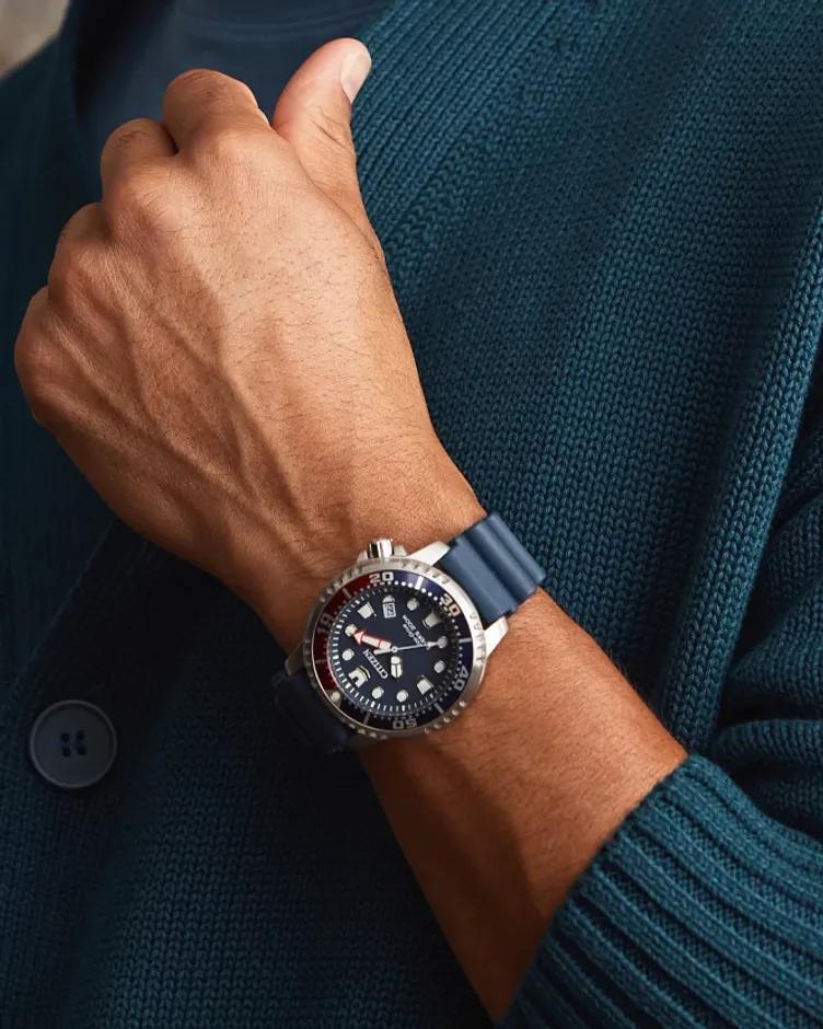 CITIZEN PROMASTER DIVER SOLAR CORREA SILICONA AZUL - 5