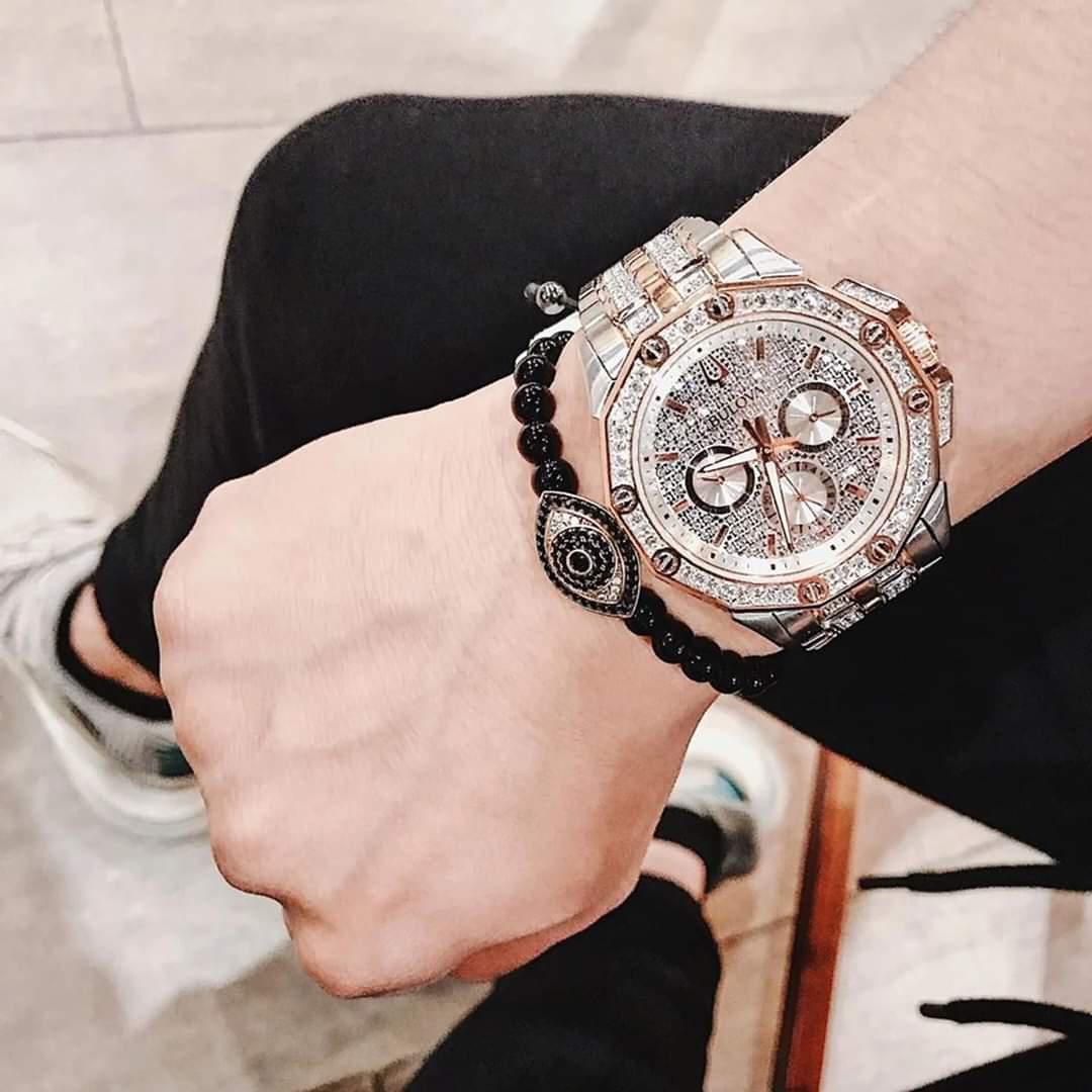 RELOJ BULOVA OCTAVA PLATEADO CON ORO ROSA - 5
