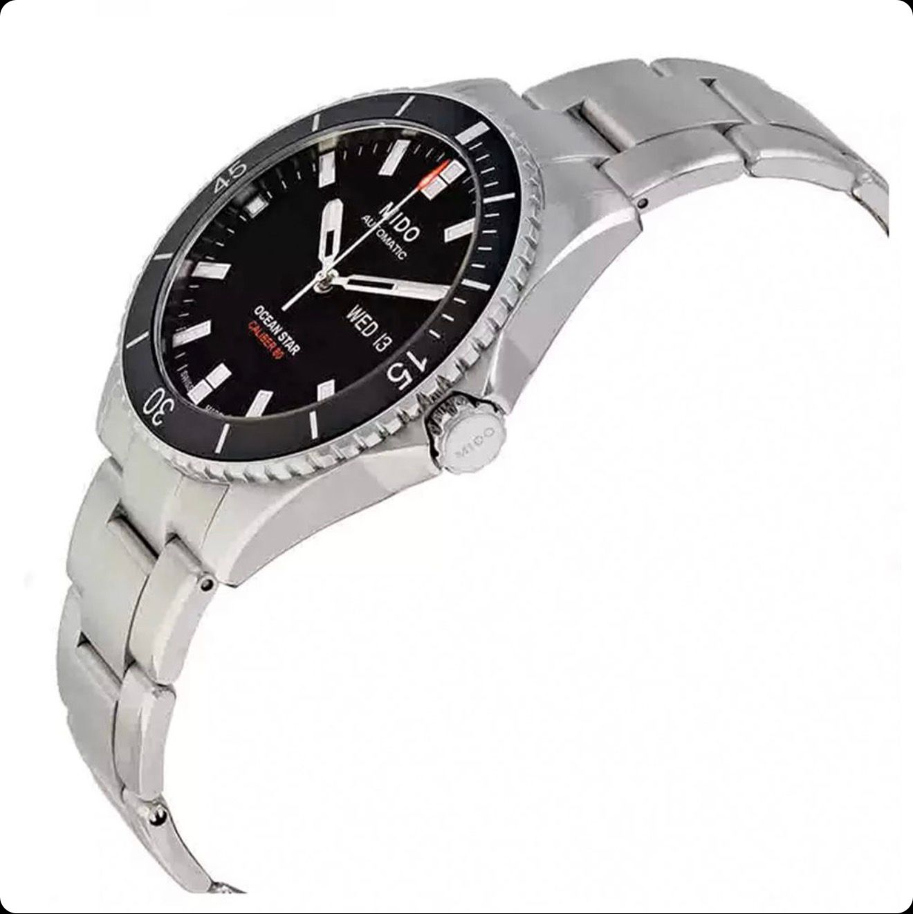 RELOJ MIDO OCEAN STAR CAPTIAN AUTOMATICO FONDO NEGRO DIVER - 2