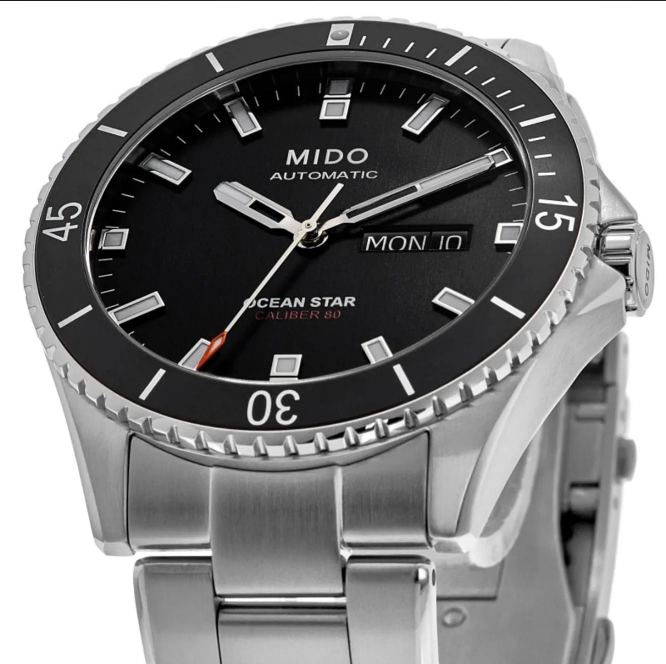 RELOJ MIDO OCEAN STAR CAPTIAN AUTOMATICO FONDO NEGRO DIVER - 5