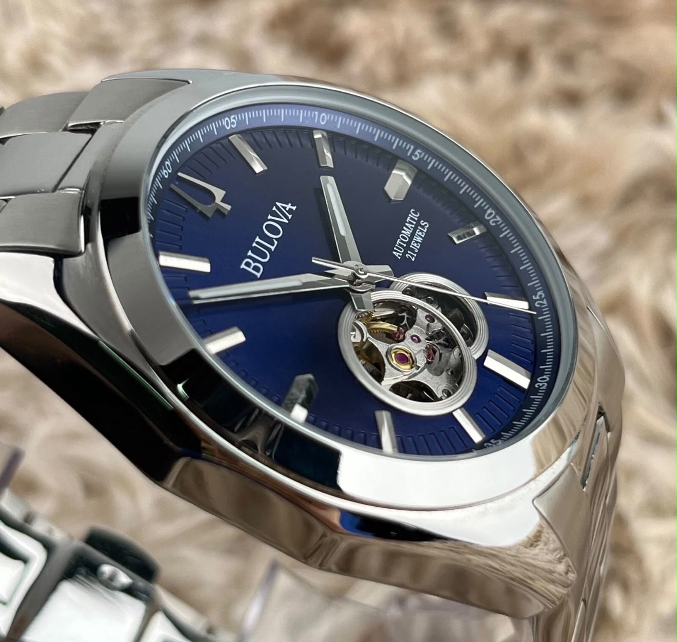 RELOJ BULOVA SURVEYOR AUTOMATICO ESFERA AZUL - 5