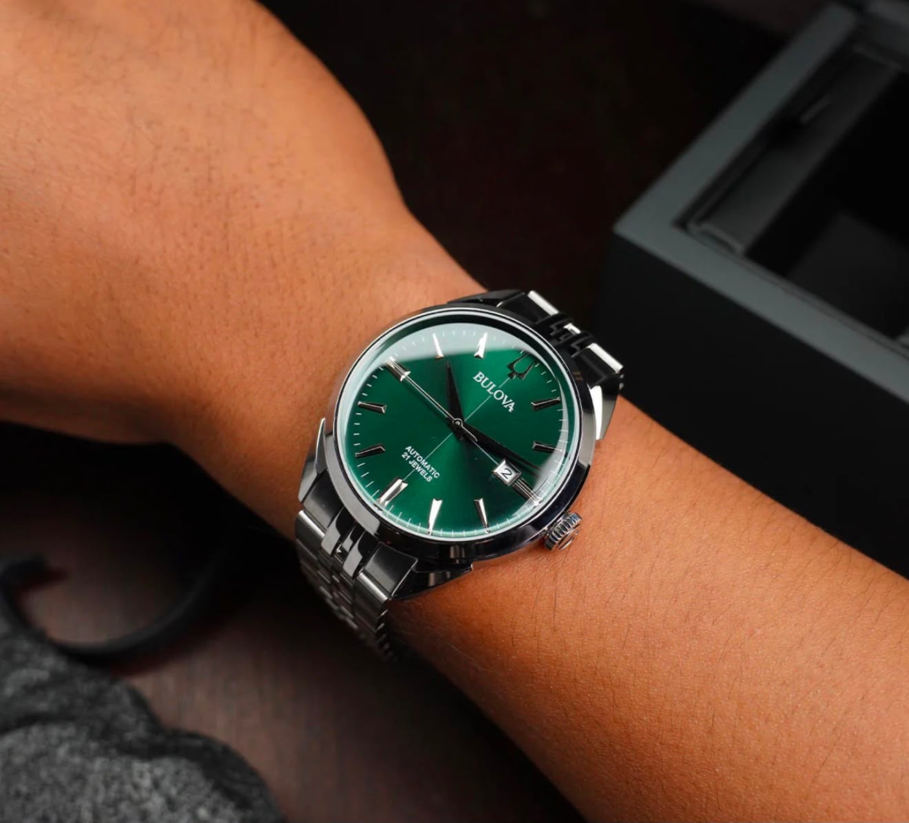 RELOJ BULOVA SURVEYOR AUTOMATICO CARATULA VERDE - 2