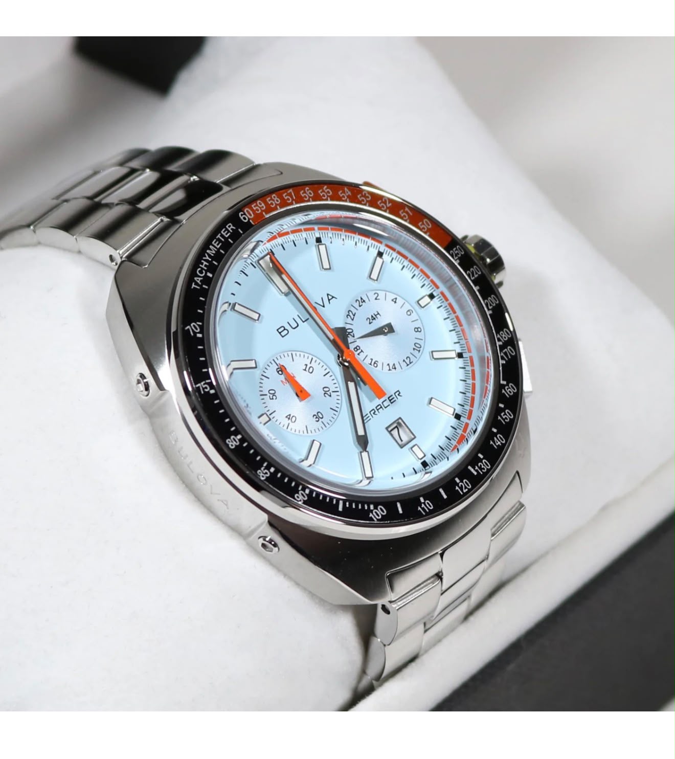 RELOJ BULOVA RACING CRONOGRAFO ESFERA CELESTE - 4