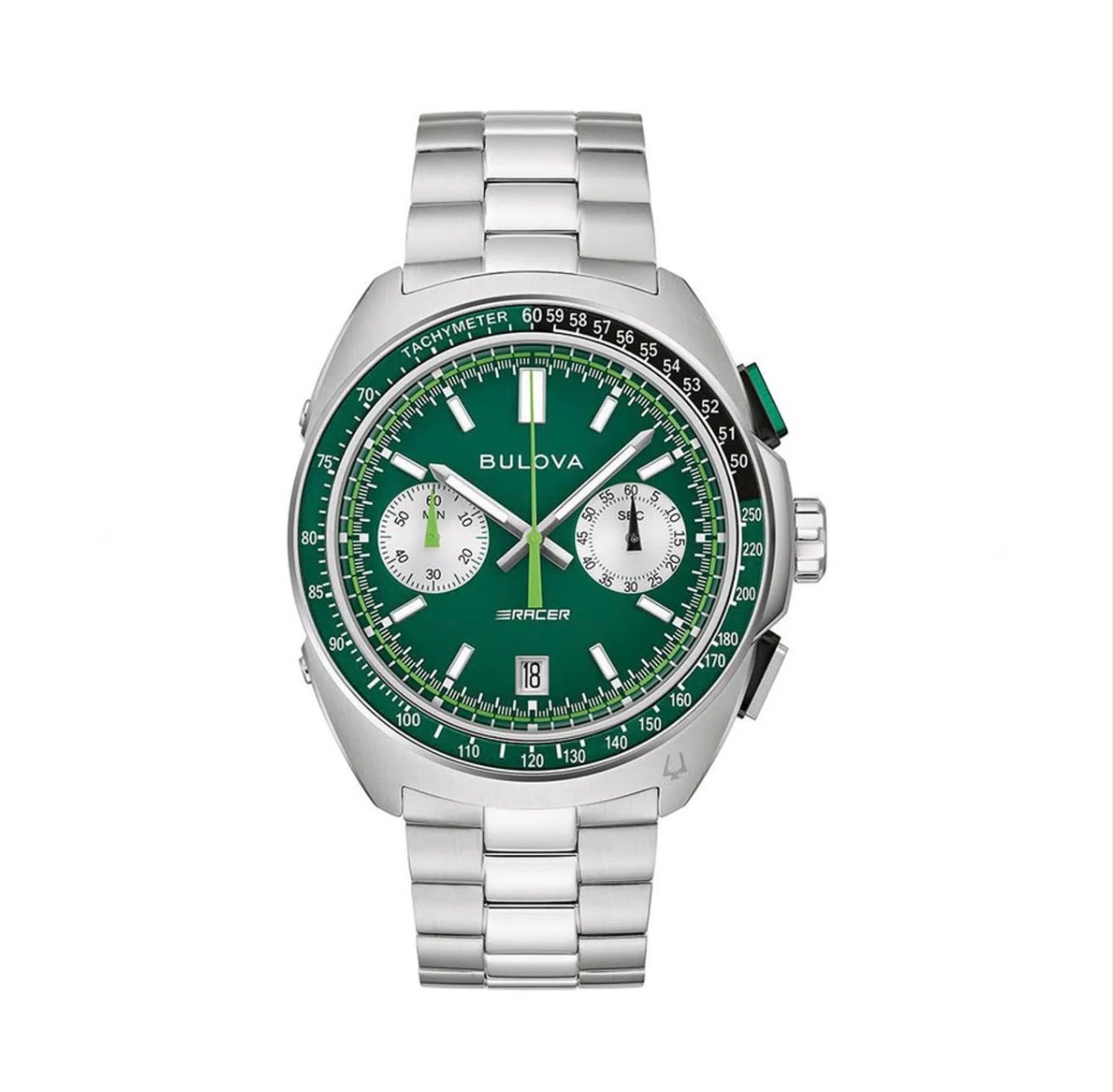 RELOJ BULOVA RACING CRONOGRAFO CARTULA VERDE - 1