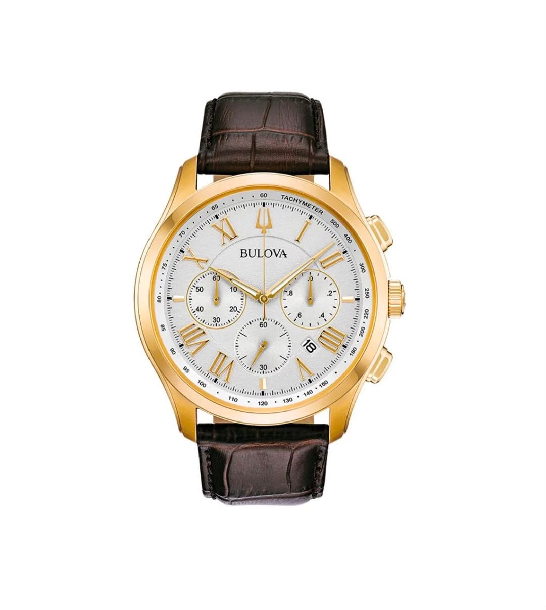 RELOJ BULOVA WILTON CRONOGRAFO DORADO - 1