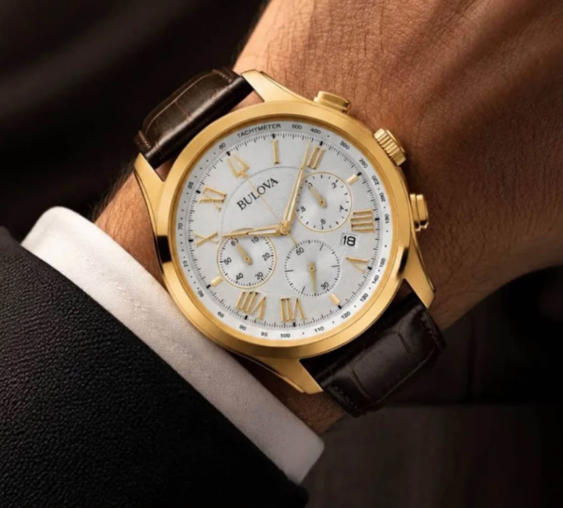 RELOJ BULOVA WILTON CRONOGRAFO DORADO - 4