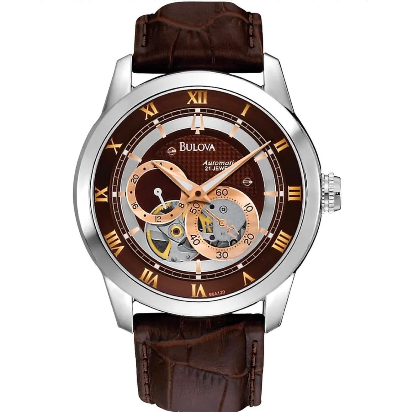 RELOJ BULLOVA CLASSIC SUTTON AUTOMATICO MARRON - 1