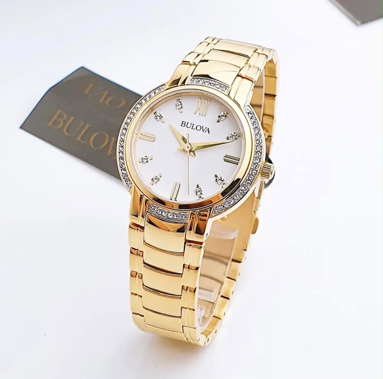 RELOJ BULOVA CRYSTALS DORADO DAMA 98L280 - 2