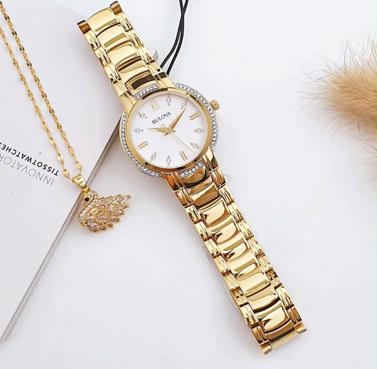 RELOJ BULOVA CRYSTALS DORADO DAMA 98L280 - 6