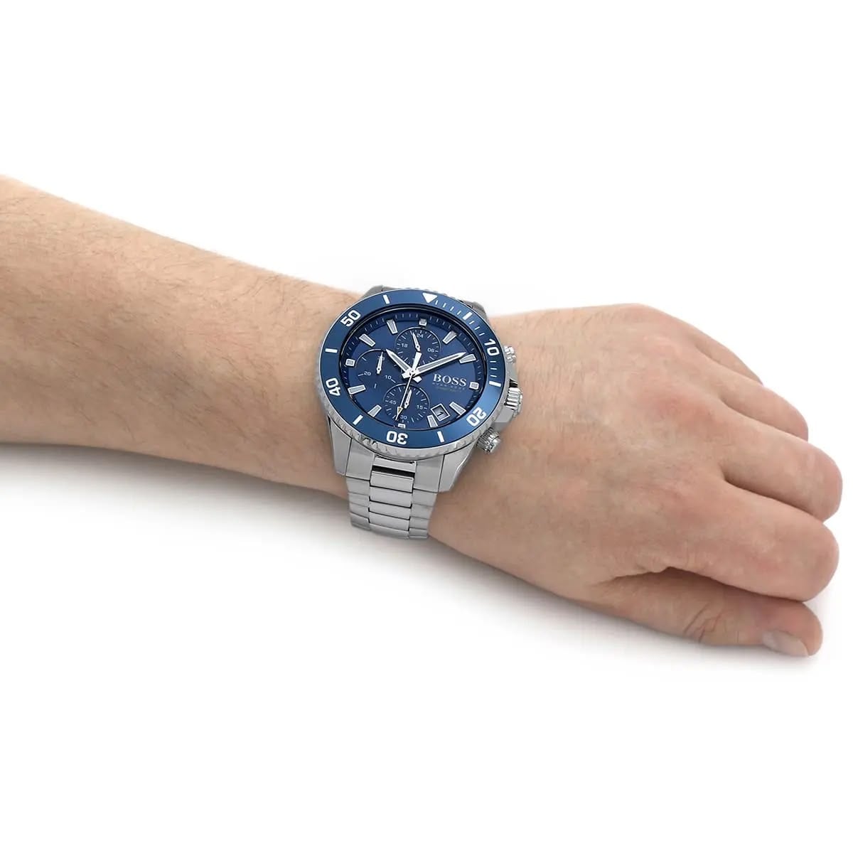 RELOJ BOSS ADMIRAL CRONOGRAFO BISEL AZUL - 4