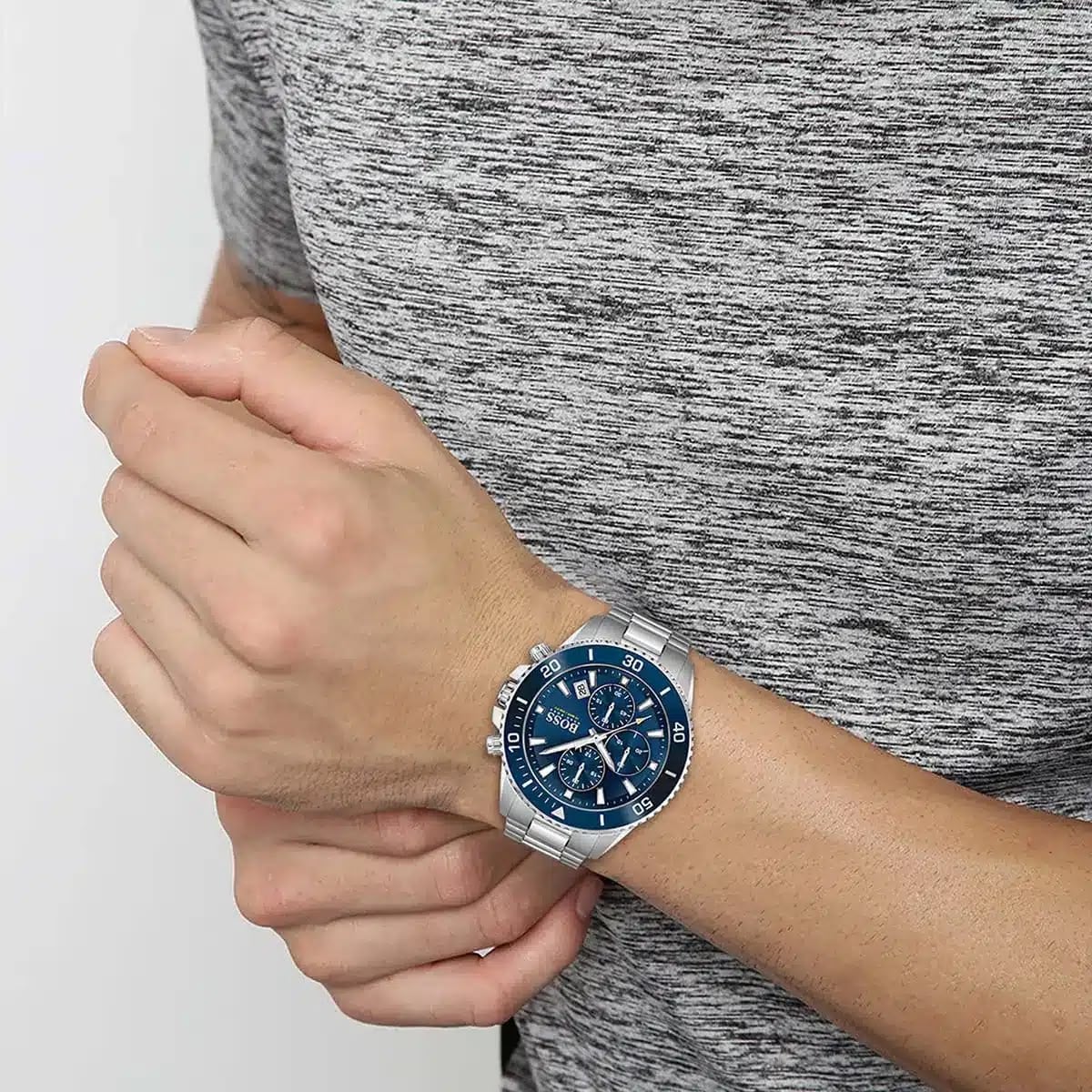 RELOJ BOSS ADMIRAL CRONOGRAFO BISEL AZUL - 5