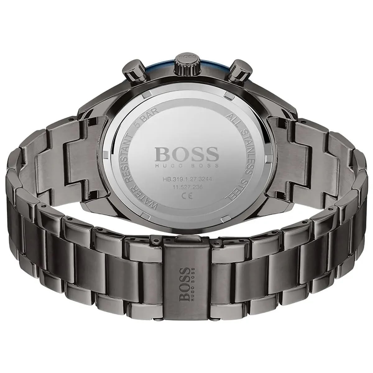 RELOJ HUGO BOSS SANTIAGO COLOR ACERO BISEL Y CARATULA AZUL - 3