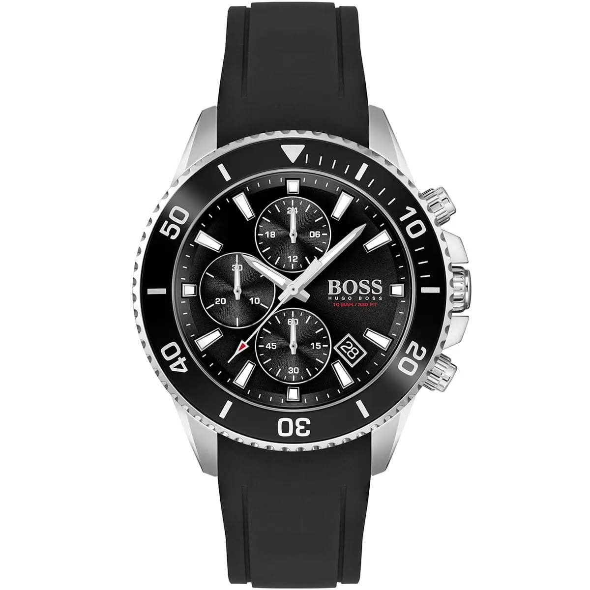 RELOJ HUGO BOSS ADMIRAL BISEL PLATEADO CORREA DE GEBE - 1