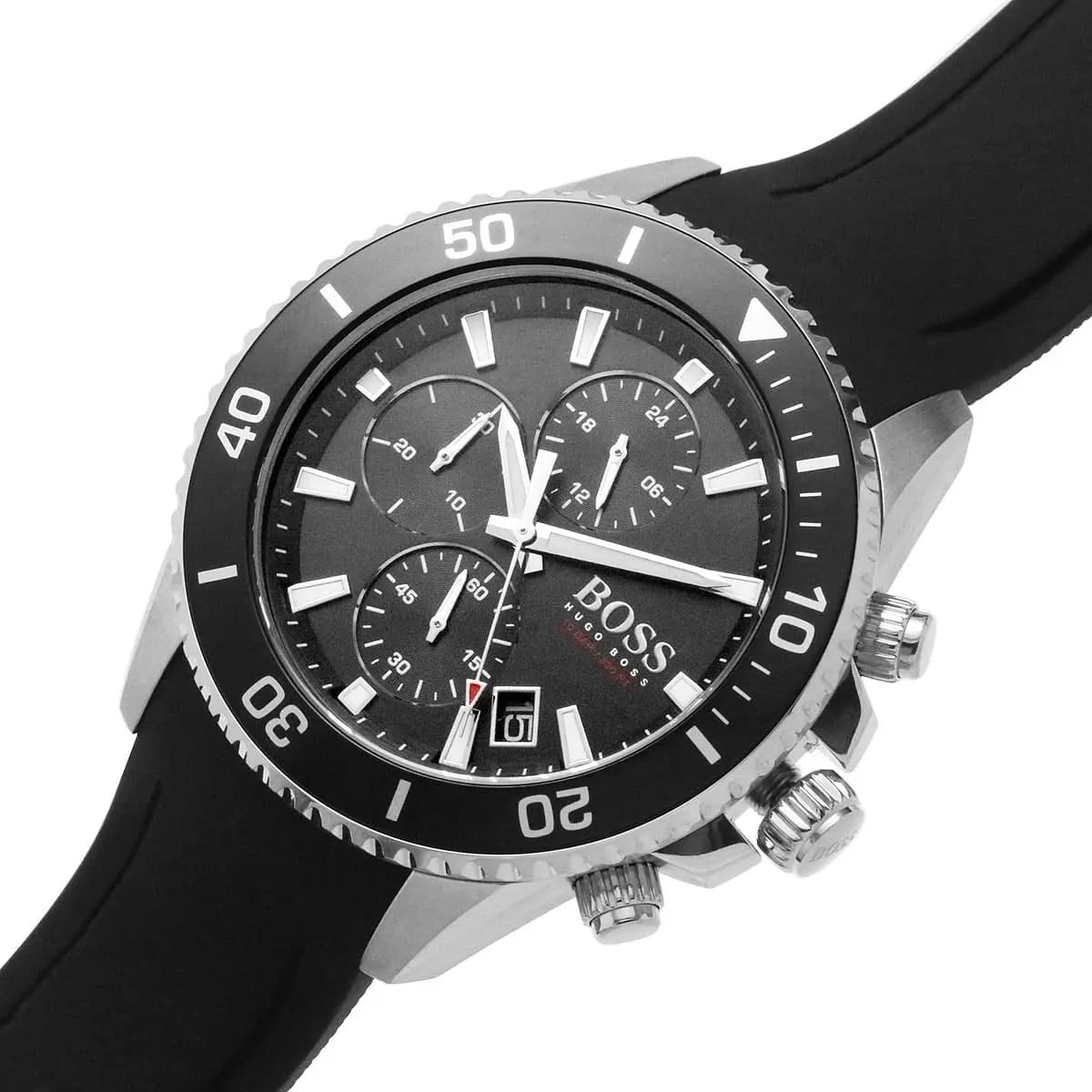 RELOJ HUGO BOSS ADMIRAL BISEL PLATEADO CORREA DE GEBE - 3