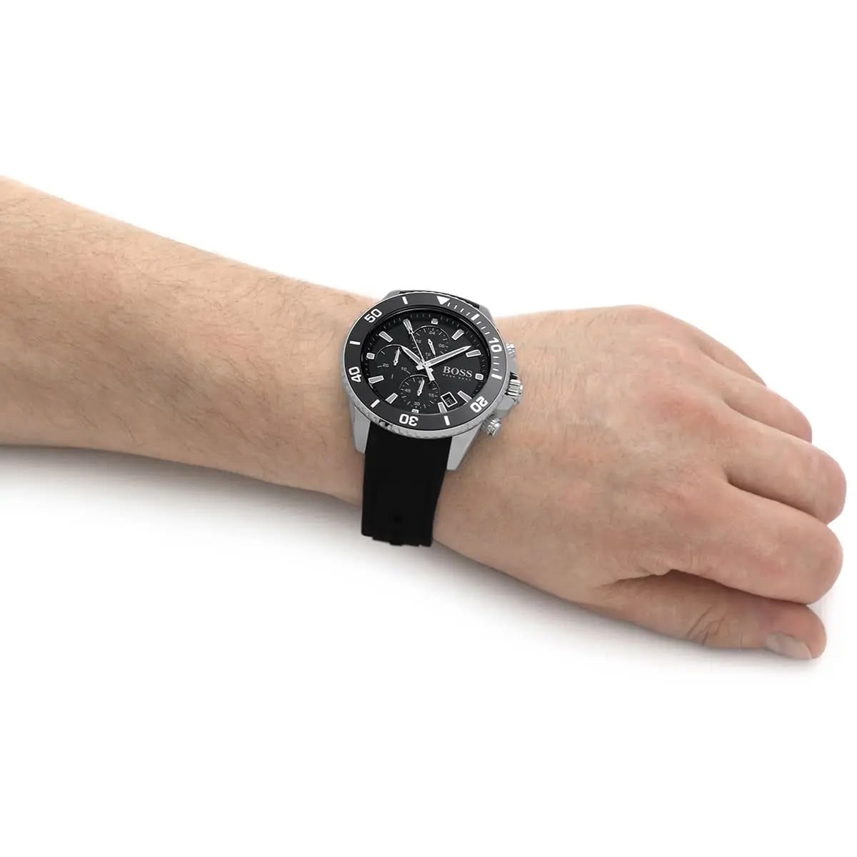 RELOJ HUGO BOSS ADMIRAL BISEL PLATEADO CORREA DE GEBE - 6