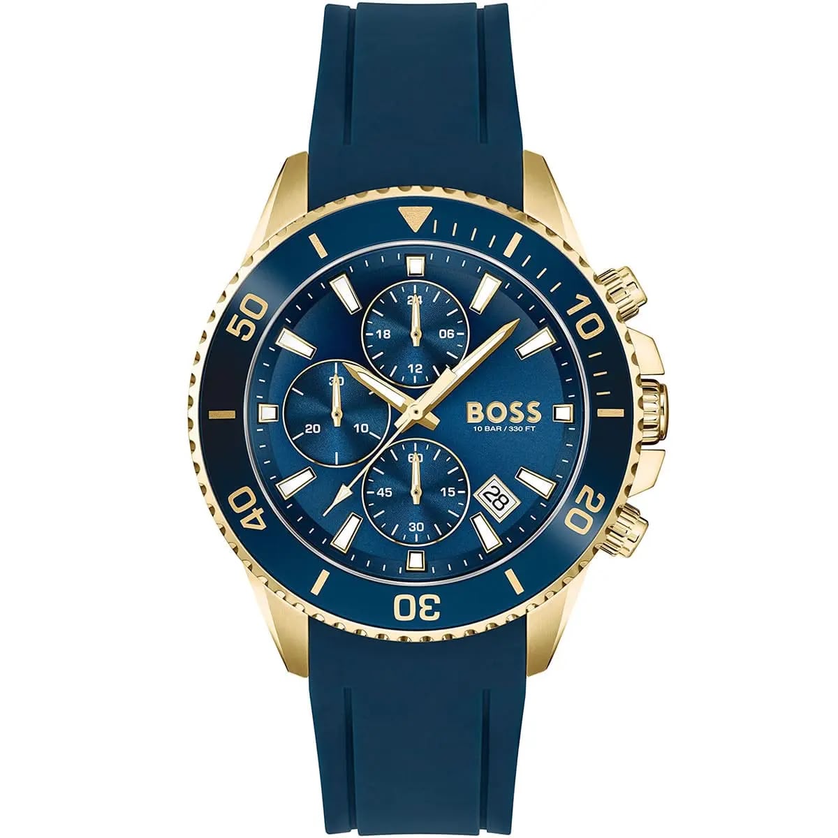RELOJ HUGO BOSS ADMIRAL CORREA AZUL CAJA DORADA CRONOGRAFO - 1