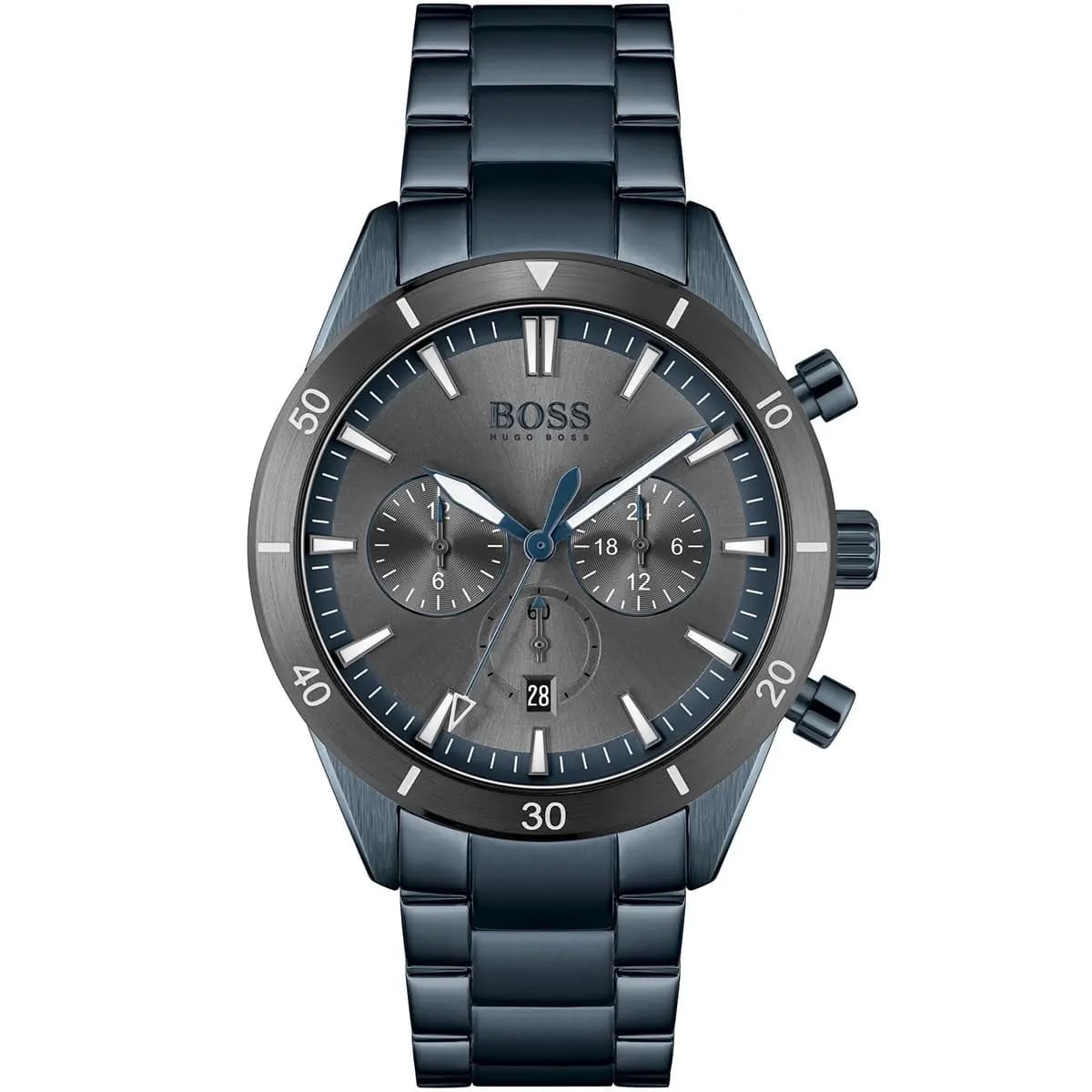 RELOJ HUGO BOSS SANTI AZUL ACERO CRONOGRAFO - 1