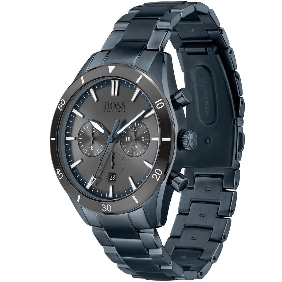 RELOJ HUGO BOSS SANTI AZUL ACERO CRONOGRAFO - 2