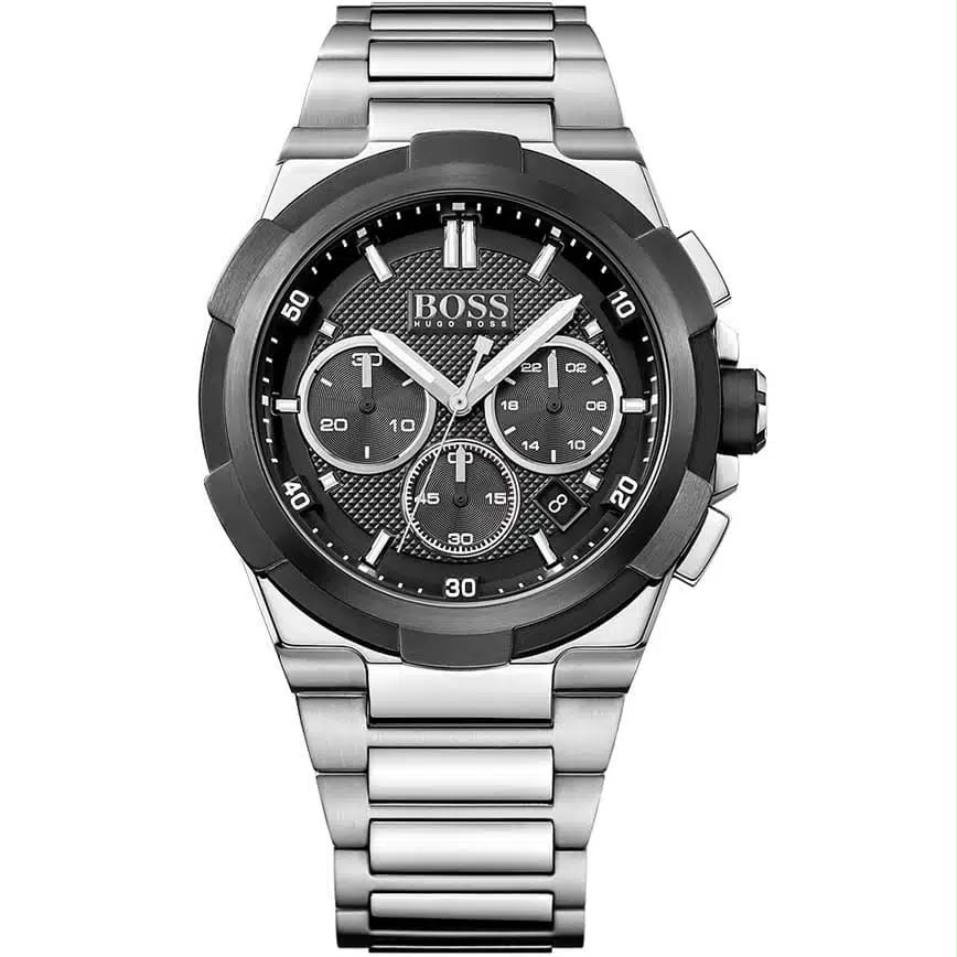 RELOJ HUGO BOSS SUPERNOVA CRONOGRAFO PLATEADO CARATULA NEGRA - 1