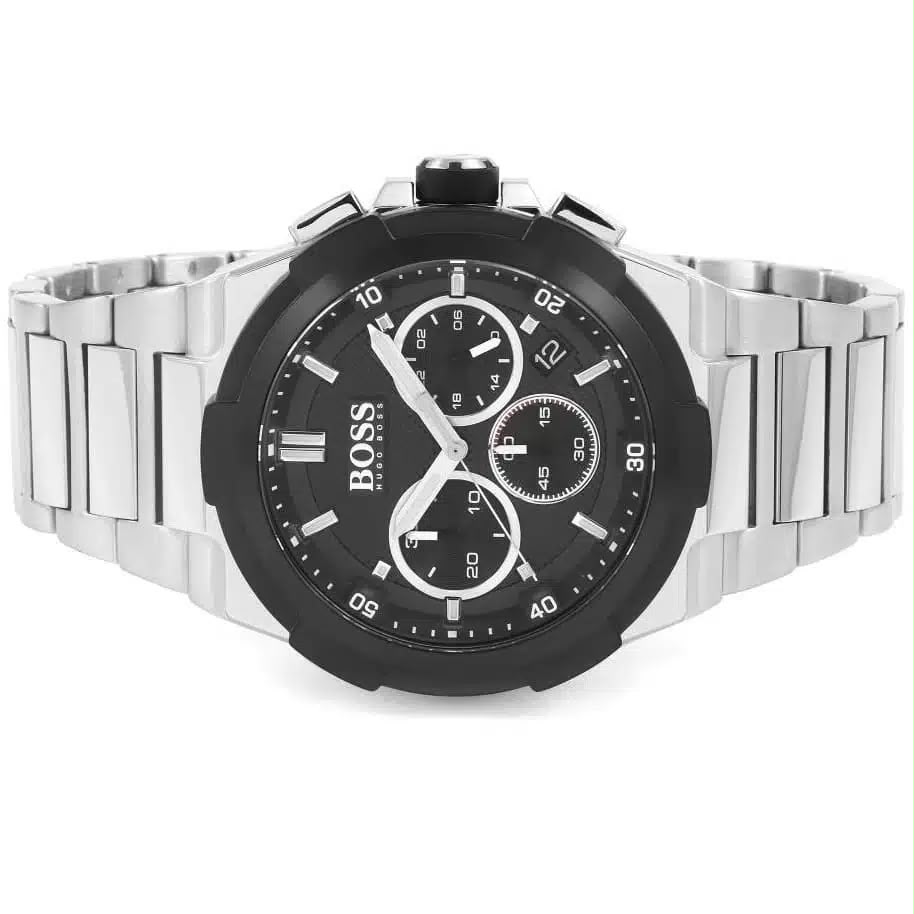 RELOJ HUGO BOSS SUPERNOVA CRONOGRAFO PLATEADO CARATULA NEGRA - 2