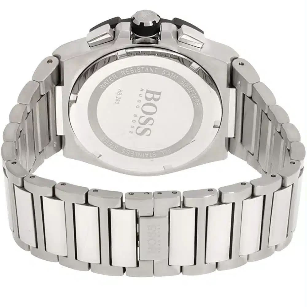 RELOJ HUGO BOSS SUPERNOVA CRONOGRAFO PLATEADO CARATULA NEGRA - 3