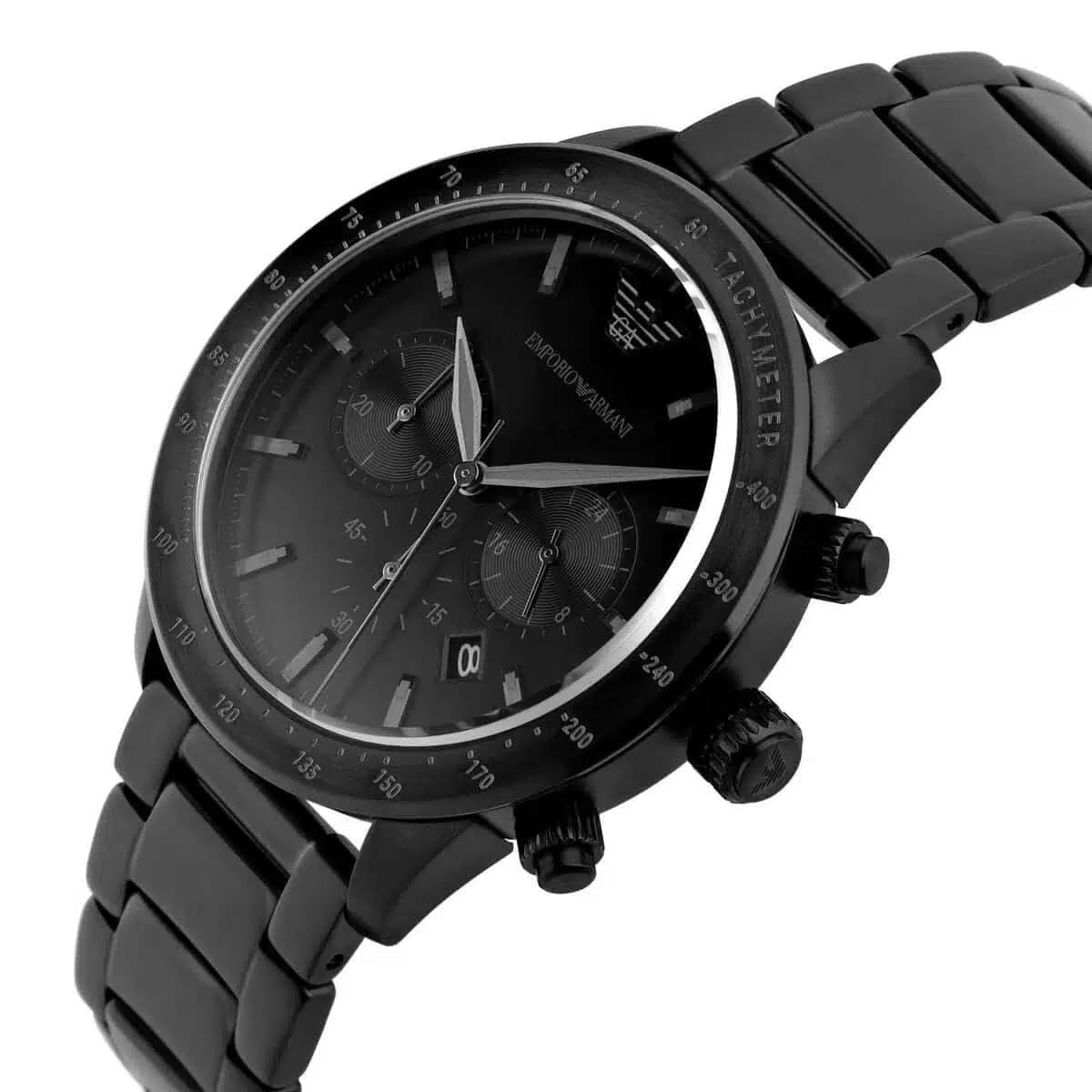 RELOJ EMPORIO ARMANI MARIO NEGRO CRONOGRAFO - 5
