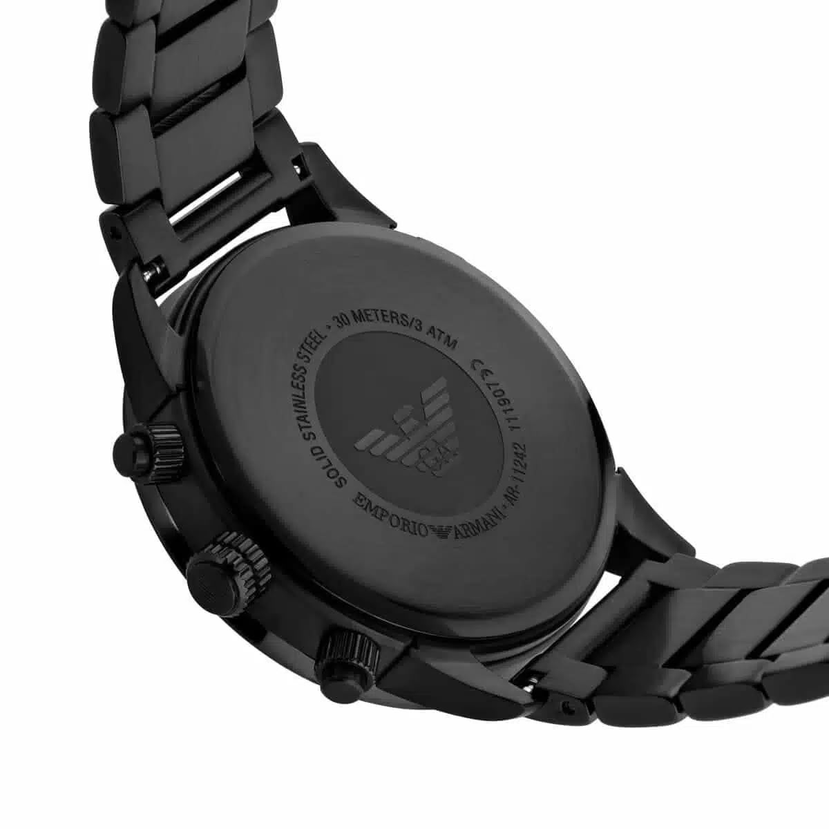 RELOJ EMPORIO ARMANI MARIO NEGRO CRONOGRAFO - 6
