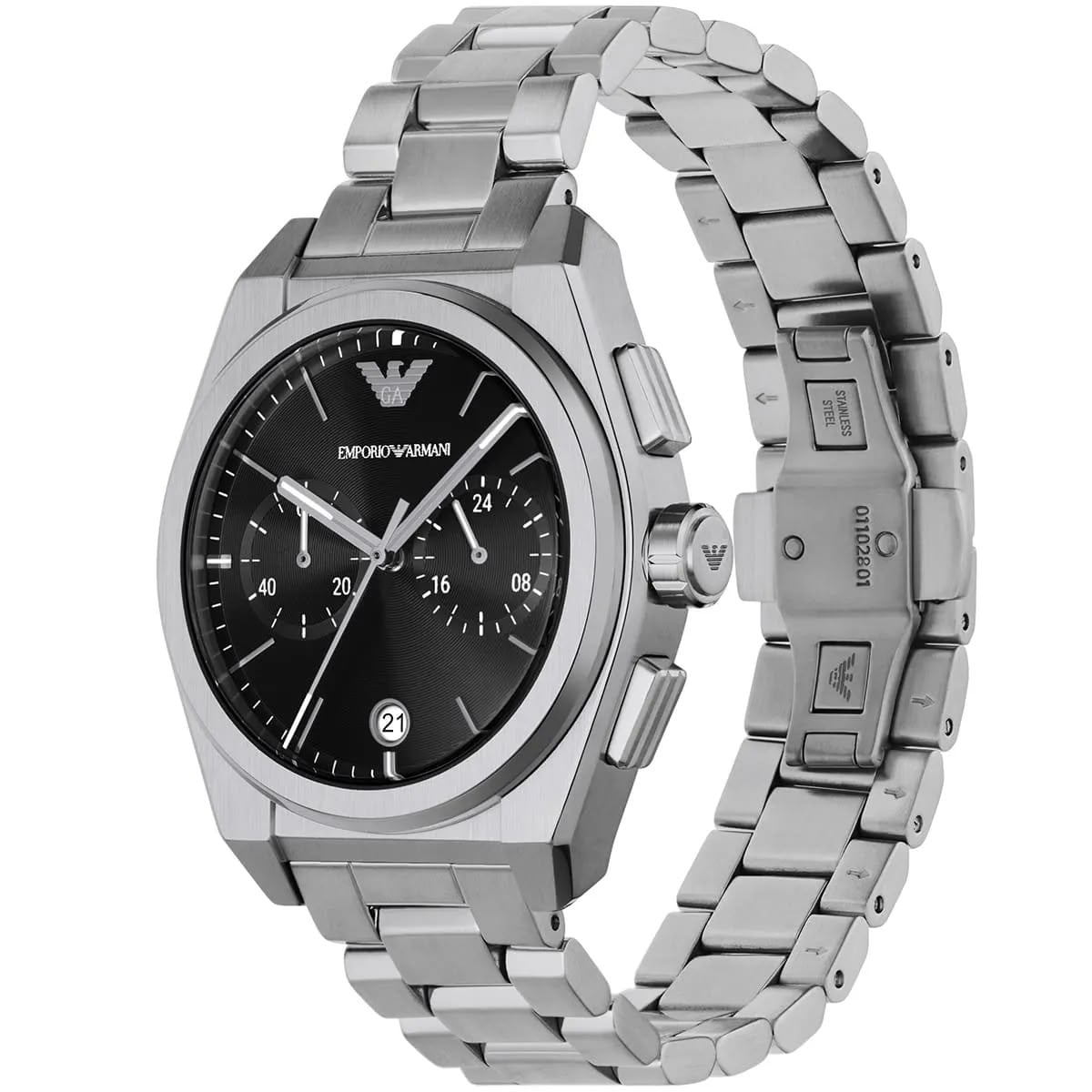 RELOJ EMPORIO ARMANI FEDERICO PLATEADO CRONOGRAFO - 2