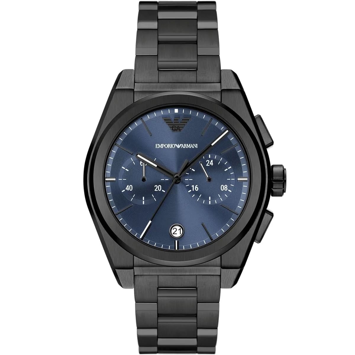 RELOJ EMPORIO ARMANI FEDERICO GRIS PANTALLA AZUL CRONOMETRO - 1