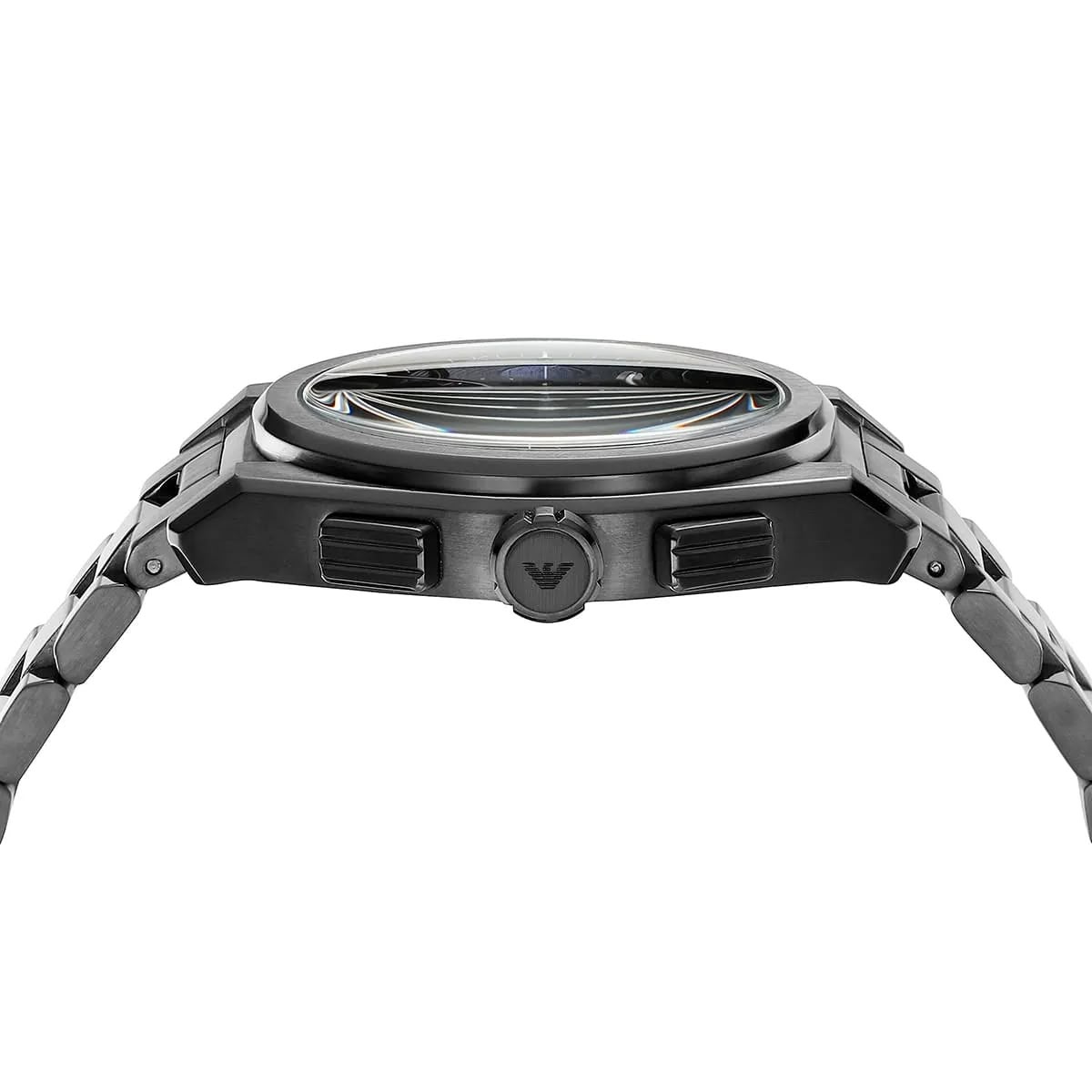 RELOJ EMPORIO ARMANI FEDERICO GRIS PANTALLA AZUL CRONOMETRO - 5