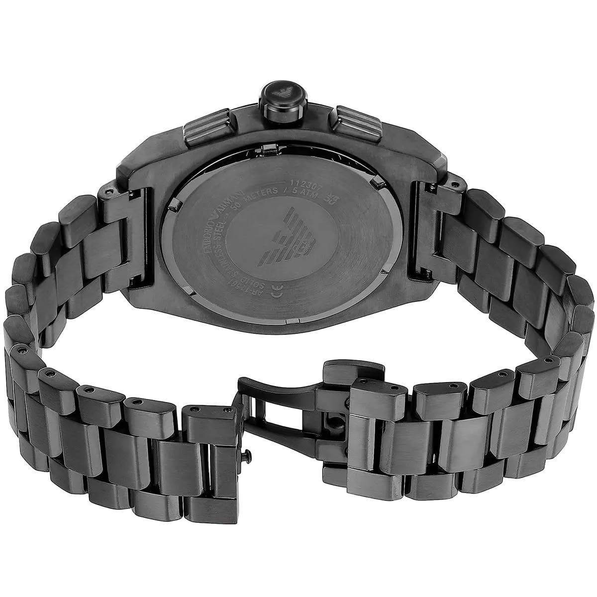 RELOJ EMPORIO ARMANI FEDERICO GRIS PANTALLA AZUL CRONOMETRO - 6