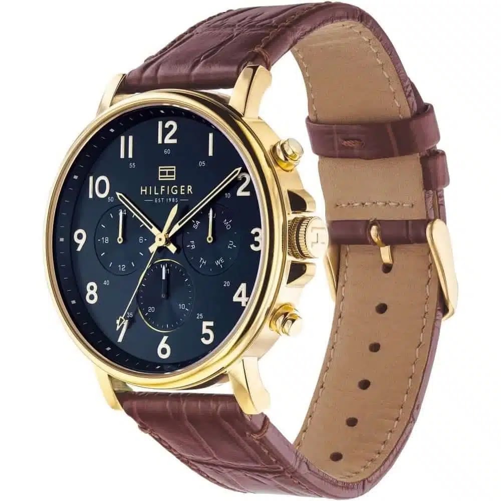 RELOJ TOMMY HIHLIGER DANIEL CORREA DE CUERO DORADO - 2