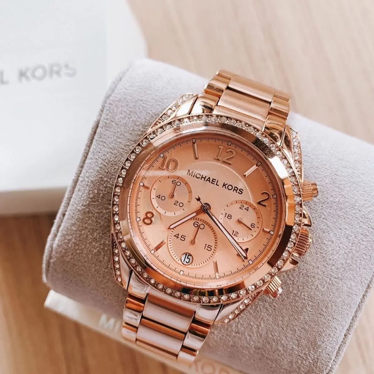 RELOJ MICHAEL KORS BLAIR ORO ROSA CRONOGRAFO - 7