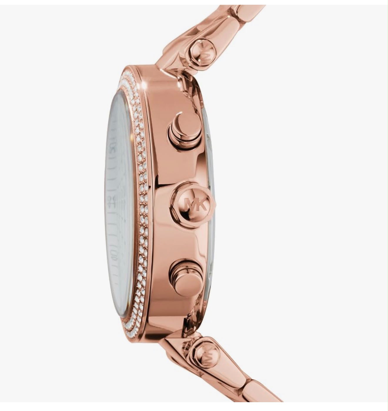 RELOJ MICHAEL KORS PARKER ORO ROSA CRONOGRAFO CON CRISTALES - 2