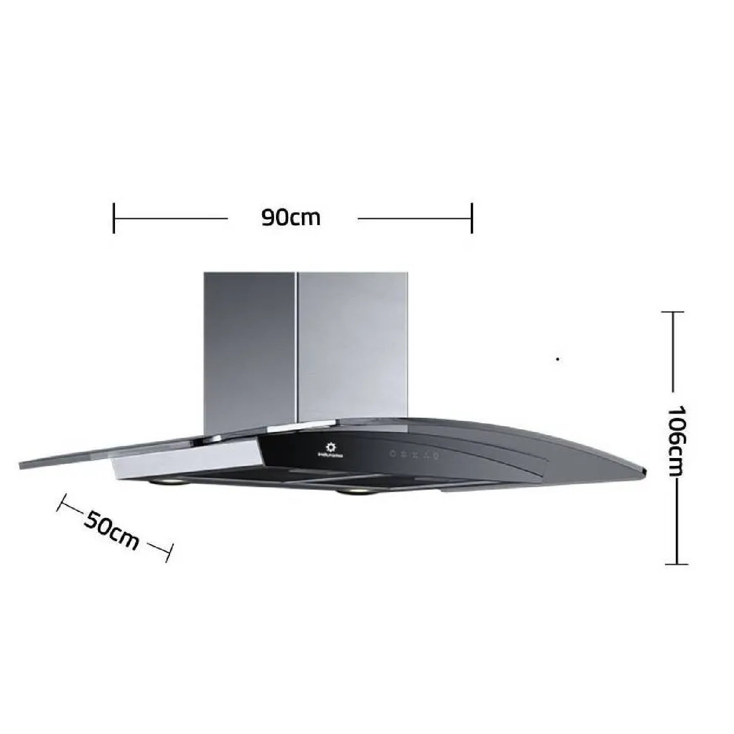 CAMPANA INDURAMA 90 CM EXTRACTORA TIPO CHIMENEA CEI-90NEVC - 5