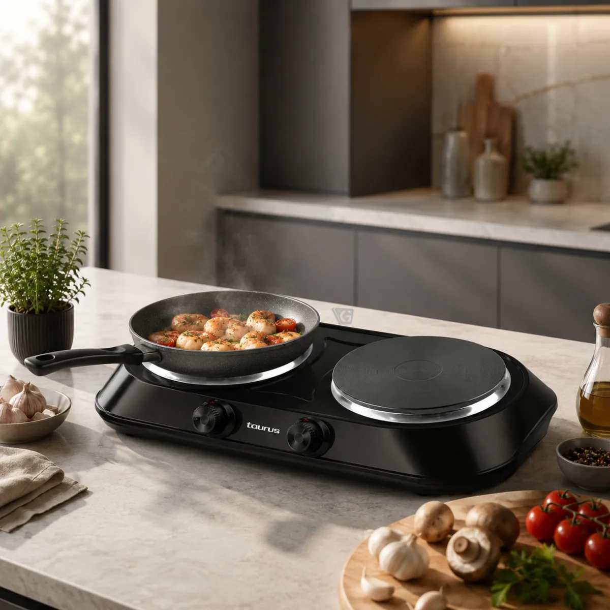 COCINA TAURUS FENIX DUO ELECTRICA 2 HORNILLAS 2000W - 3
