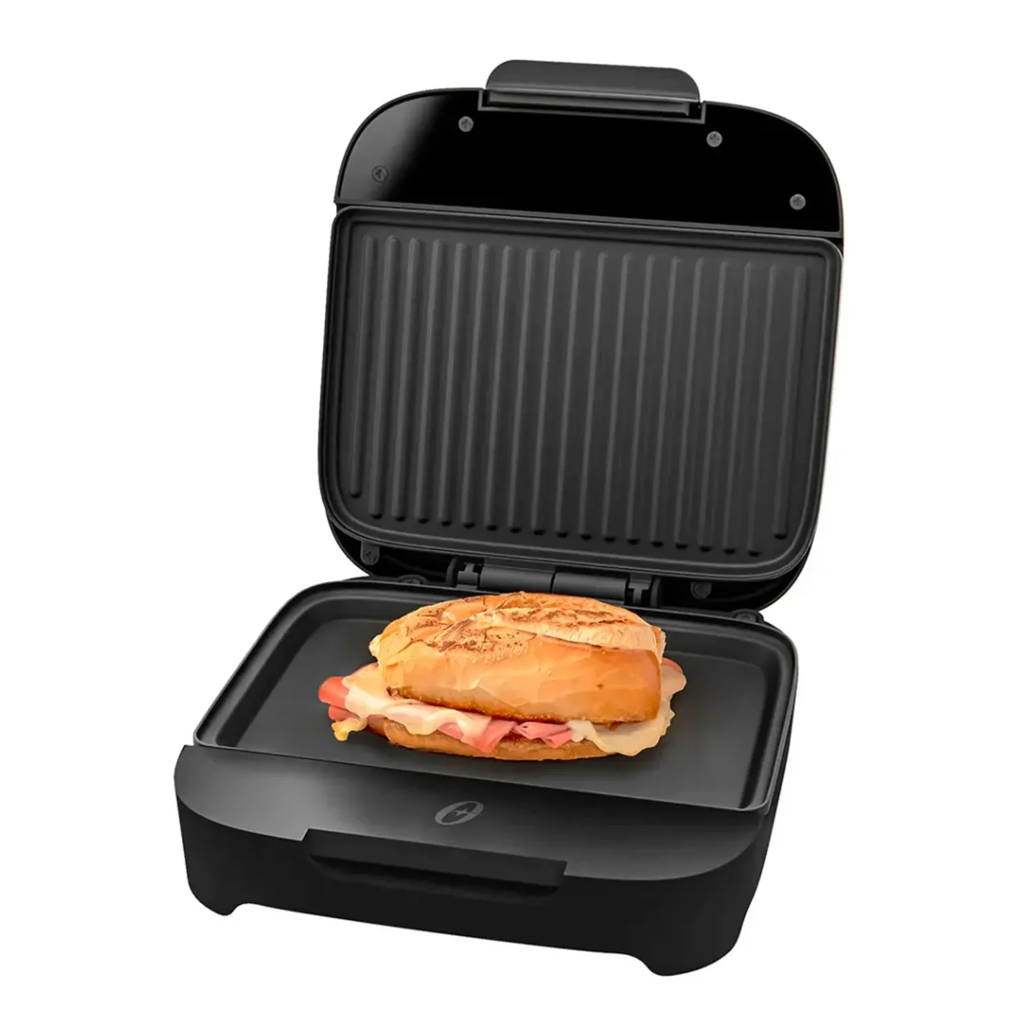 SANDWICHERA COMPACTA QUICK LOCK CON PLATOS HONDOS OSTER CKSTSM400 NEGRO - 4