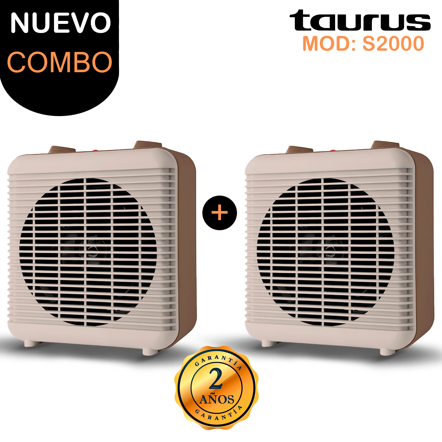 PACK DE 2 CALENTADORES TAURUS S2000 2000W - 1