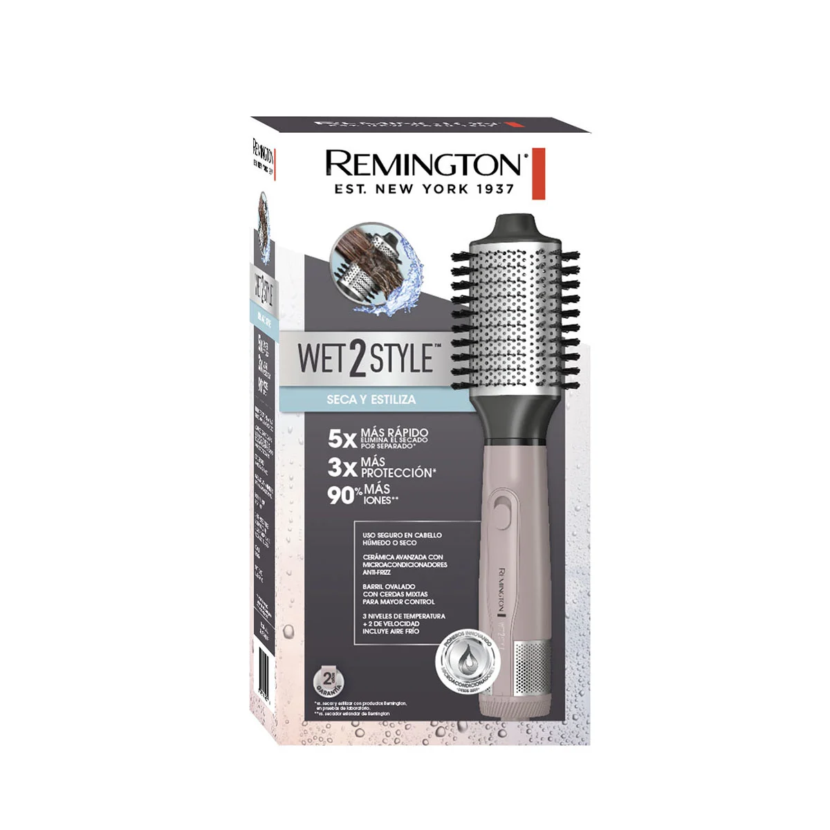 CEPILLO DE AIRE SECA Y ESTILIZA REMINGTON WET2STYLE AS15A - 1